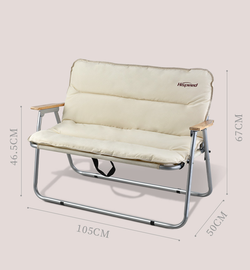 Portable Double Sitter Outdoor Kemit Chair With Cotton Pad