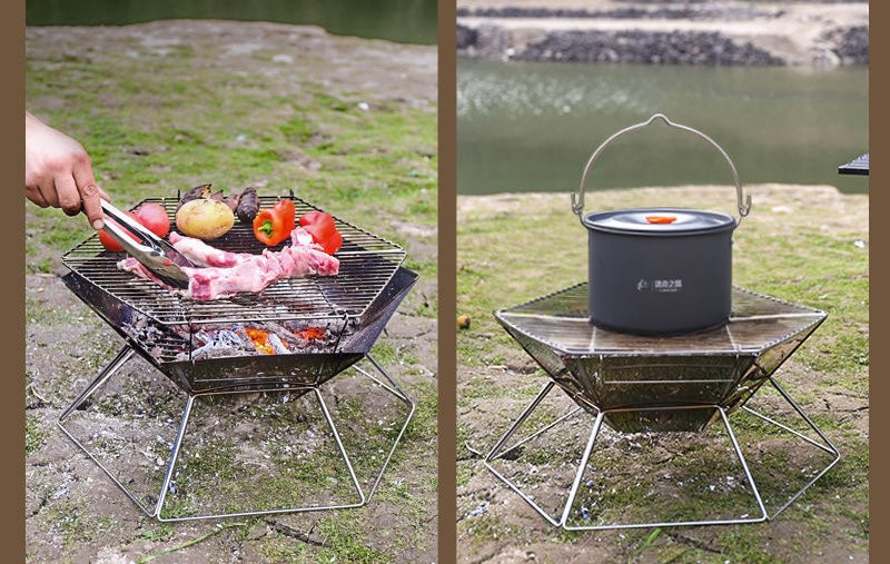 Stainless Multi-use Portable Grill For Camping