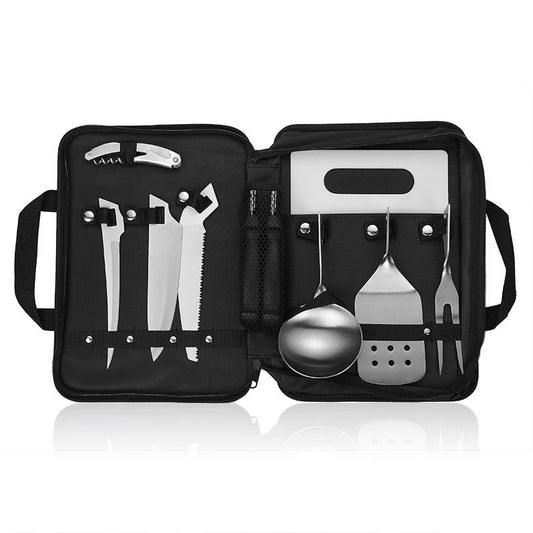 Stainless Steel Outdoor Cooking Utensil And Knife Set
